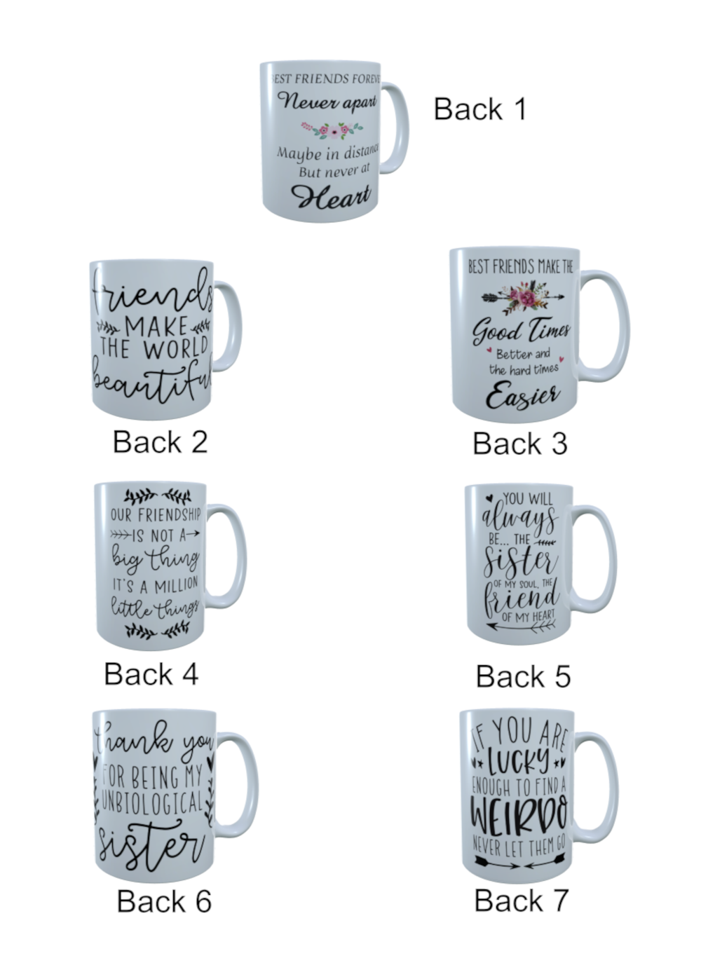 8 Best Friends Forever Coffee Mug, Best Friend Mug